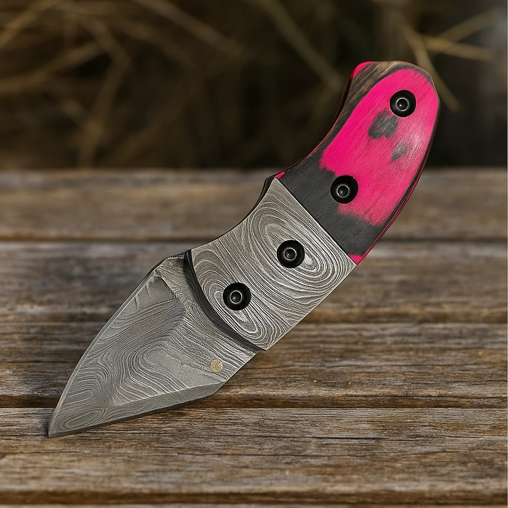 4.4" Damascus Steel Folding Pocket Knife – Big Utility in a Compact Design - Wildland Blades