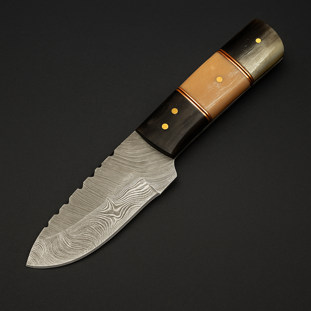 Desert Mirage Damascus Steel Utility Knife - Wildland Blades
