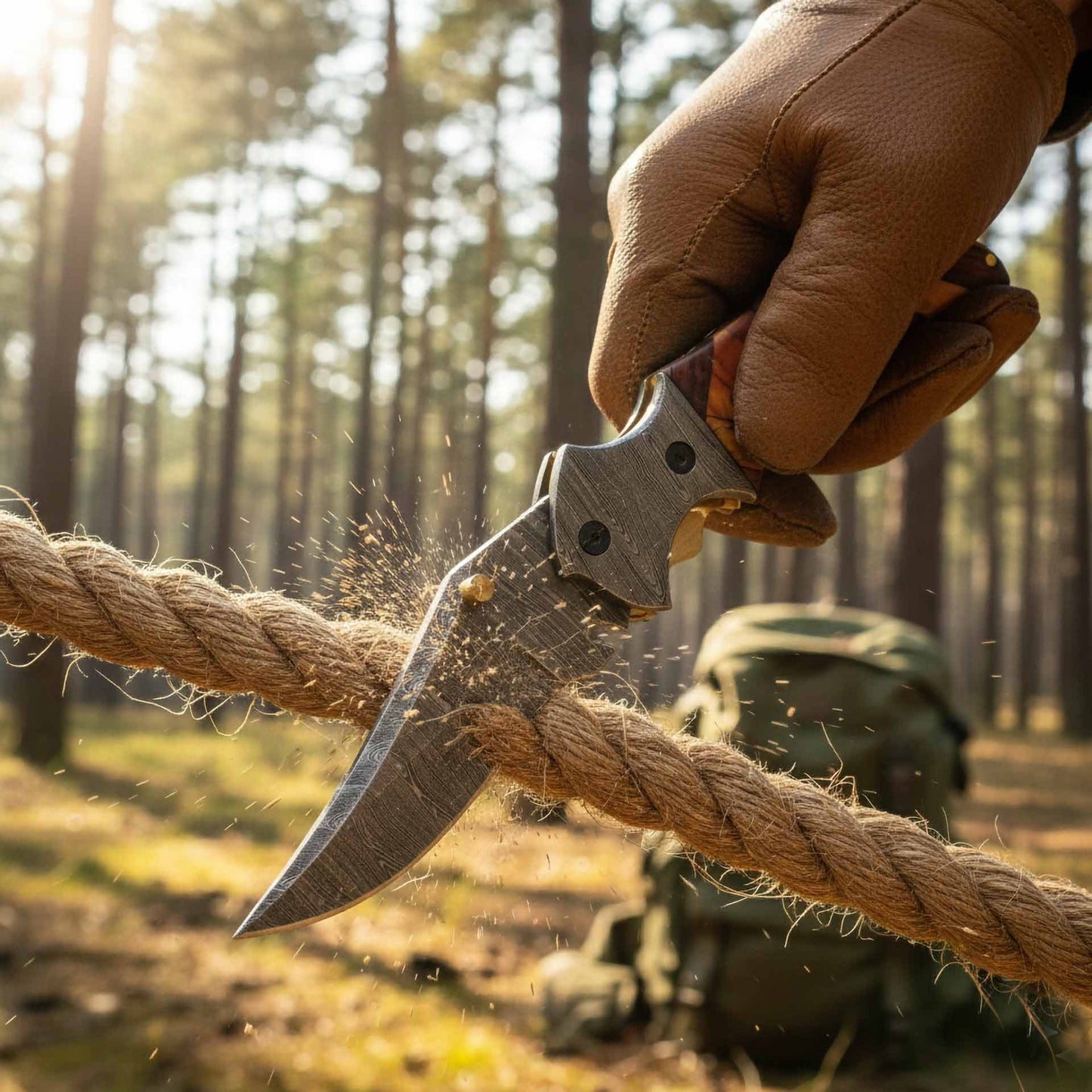 Monarch Damascus Folding Pocket Knife – Handcrafted Strength