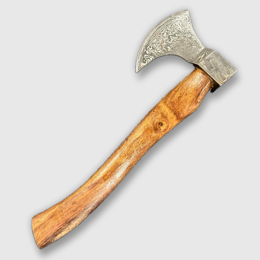 Timber Fury Damascus Steel Axe | 1.9″ Blade & Rosewood