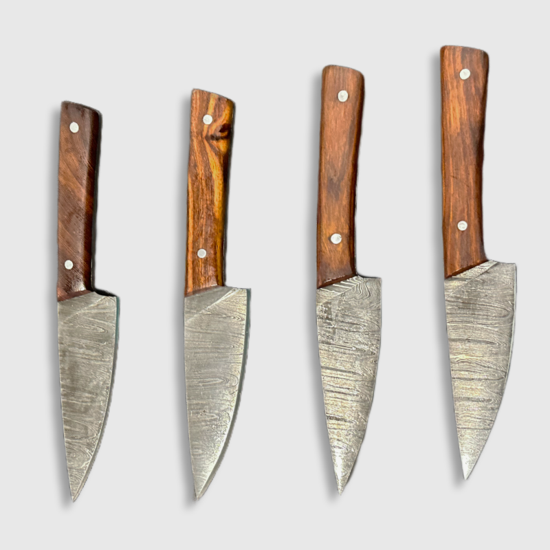 Exquisite Damascus Steel Steak Knife Set – Wildland Blades