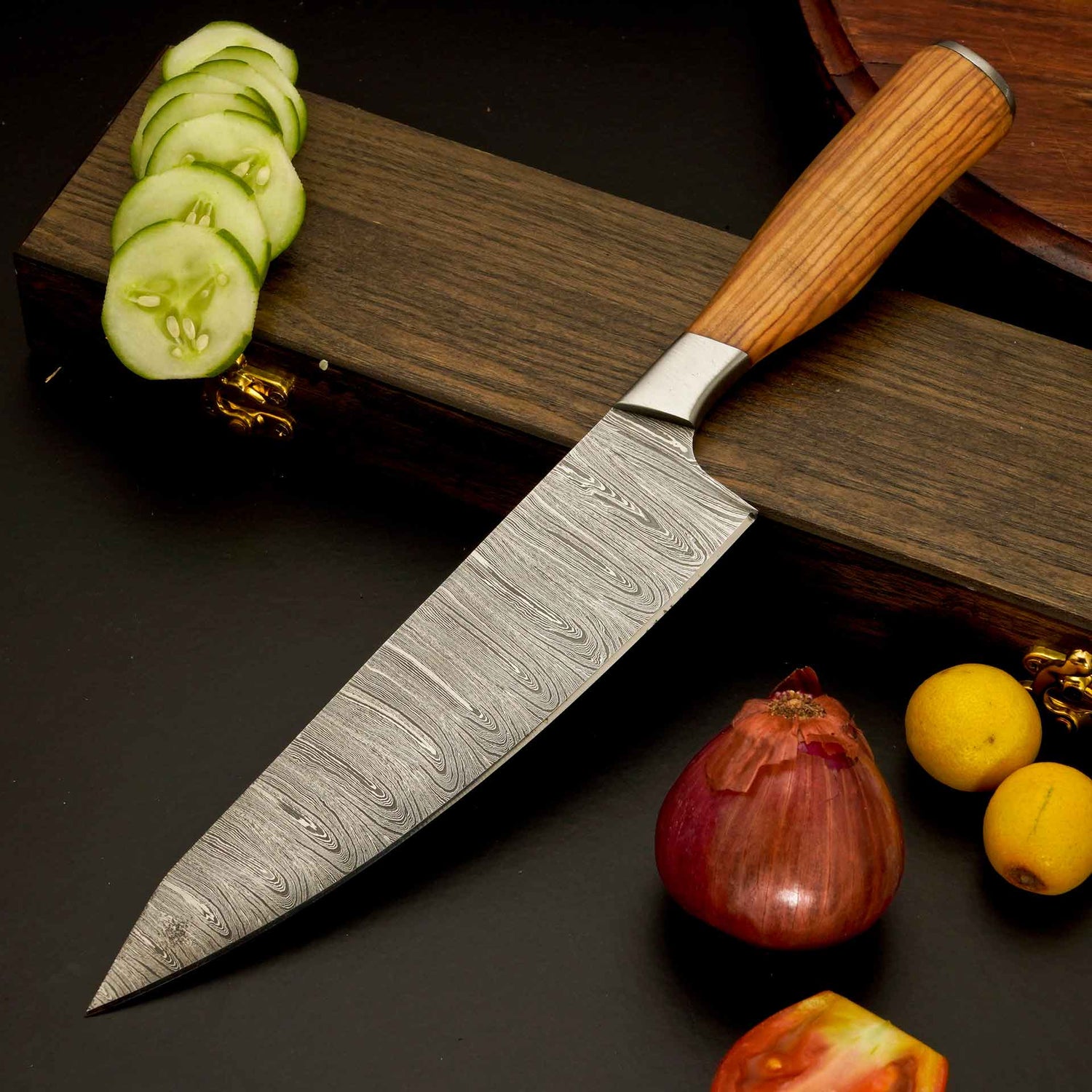 damascus kitchen knives