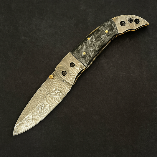 Wildland Blades Eclipse Damascus Steel Folding Pocket Knife - Wildland Blades