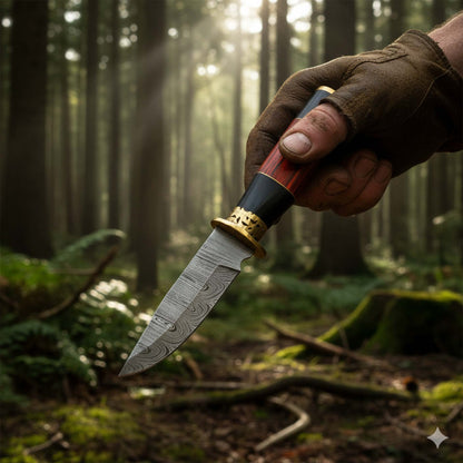 The Red Viper – Rosewood Handle Knife with Ebony & Red Wood