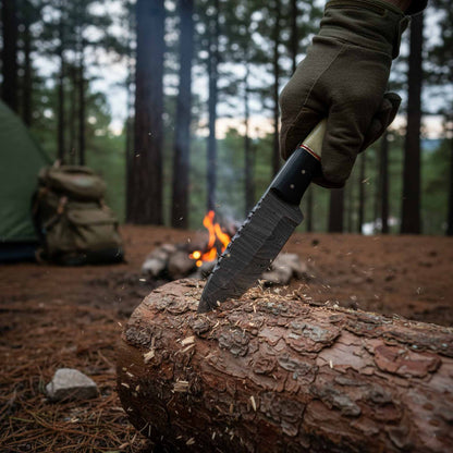 Desert Mirage – Damascus Utility Knife for Outdoor Use