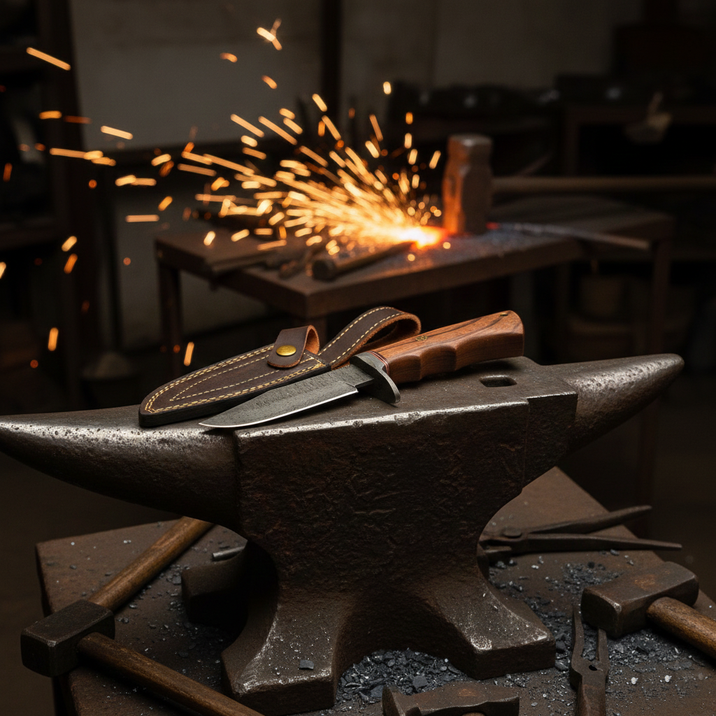 Hand-Forged Damascus Survival Knife with 4.5″ Fixed Blade Design - Wildland Blades