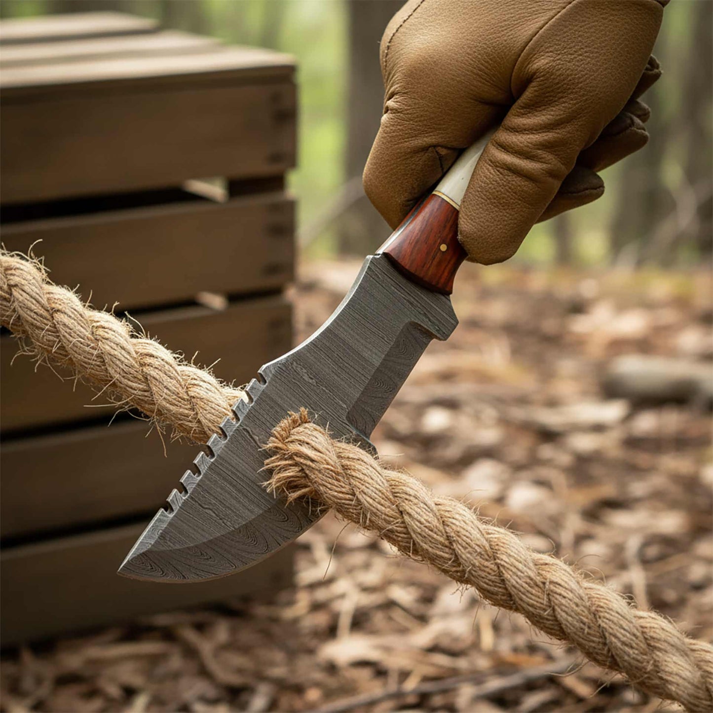 Wilderness Hunter & Camper | Damascus Knife for Hunters