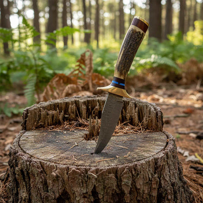 The Stag Spirit – Stag Handle Knife with Brass Guard Handle