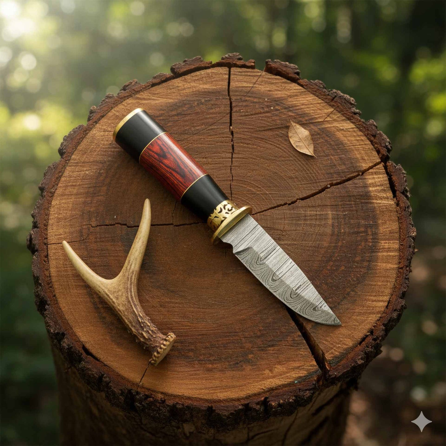 The Red Viper – Rosewood Handle Knife with Ebony & Red Wood