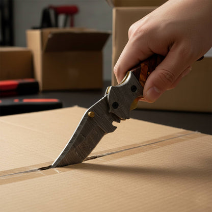  Monarch Damascus Steel Folding Pocket Knife