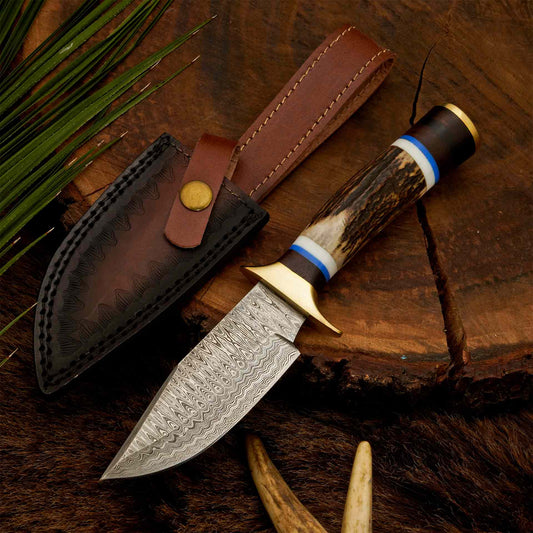 The Woodland Warrior | Hand-Forged Stag Handle Knife