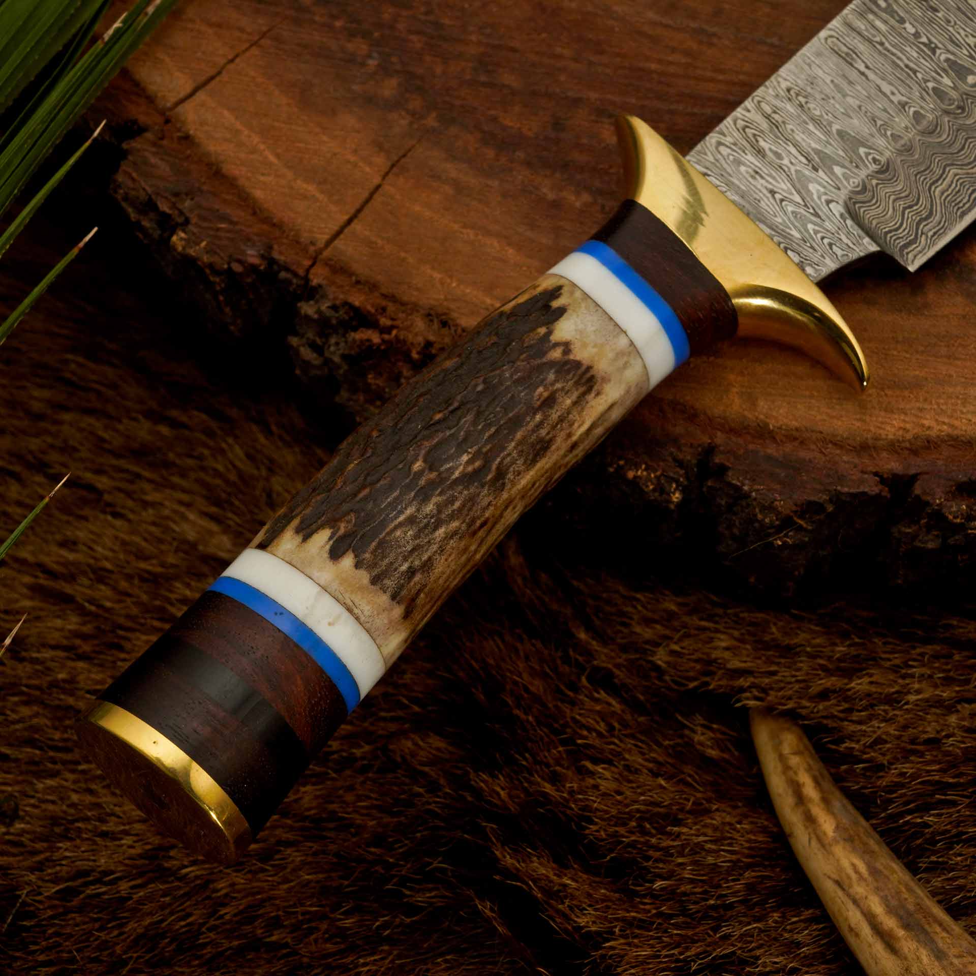 The Woodland Warrior | Hand-Forged Stag Handle Knife