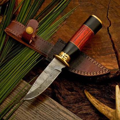 The Red Viper – Rosewood Handle Knife with Ebony & Red Wood