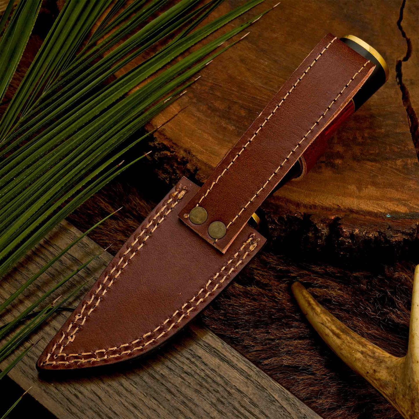 The Red Viper – Rosewood Handle Knife with Ebony & Red Wood