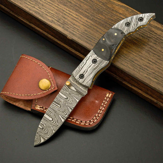 Eclipse Damascus Steel Folding Pocket Knife