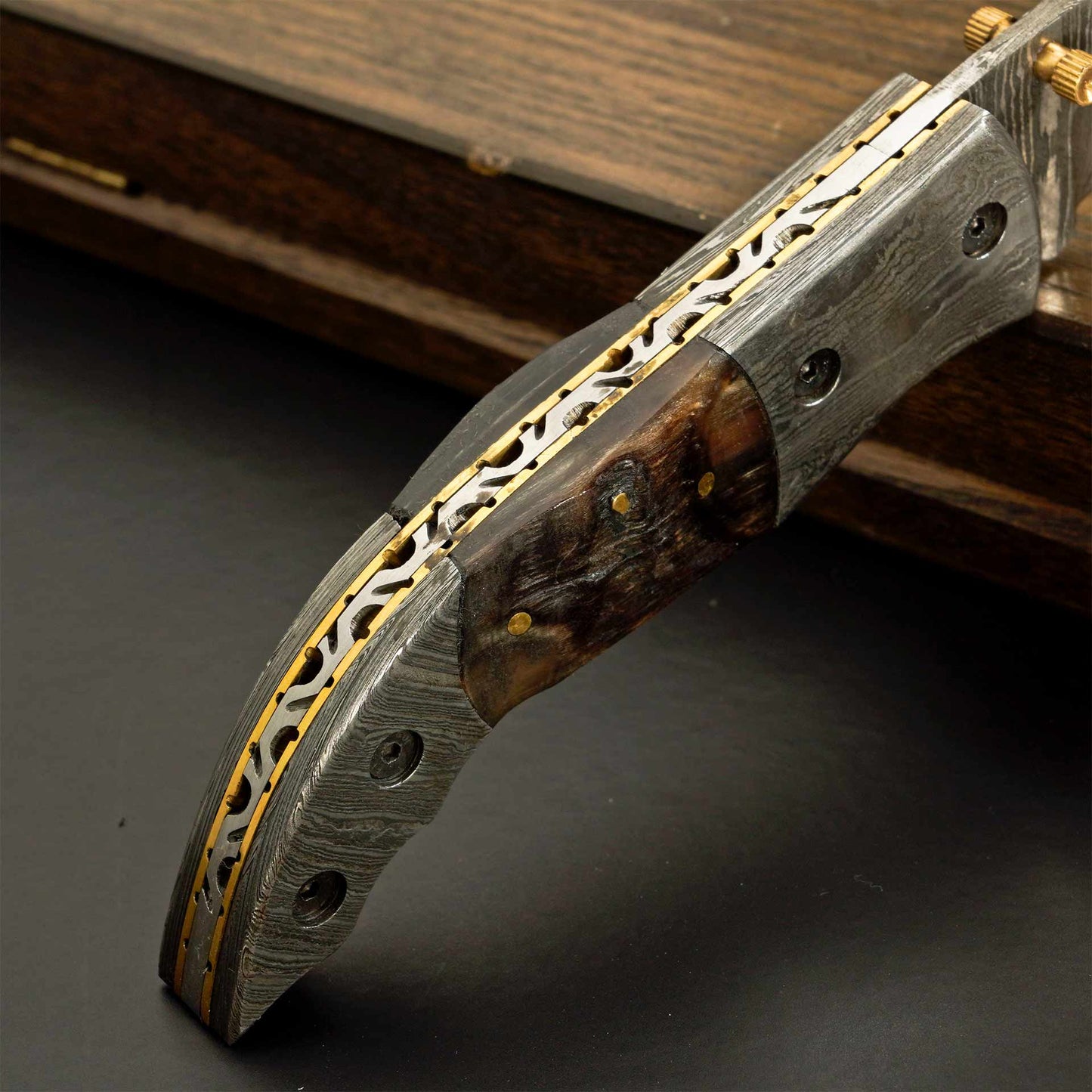 Eclipse Damascus Steel Folding Pocket Knife