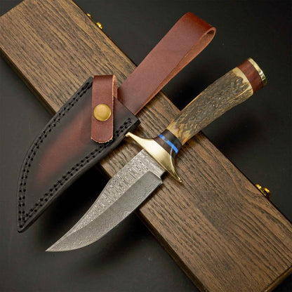 The Stag Spirit – Stag Handle Knife with Brass Guard Handle