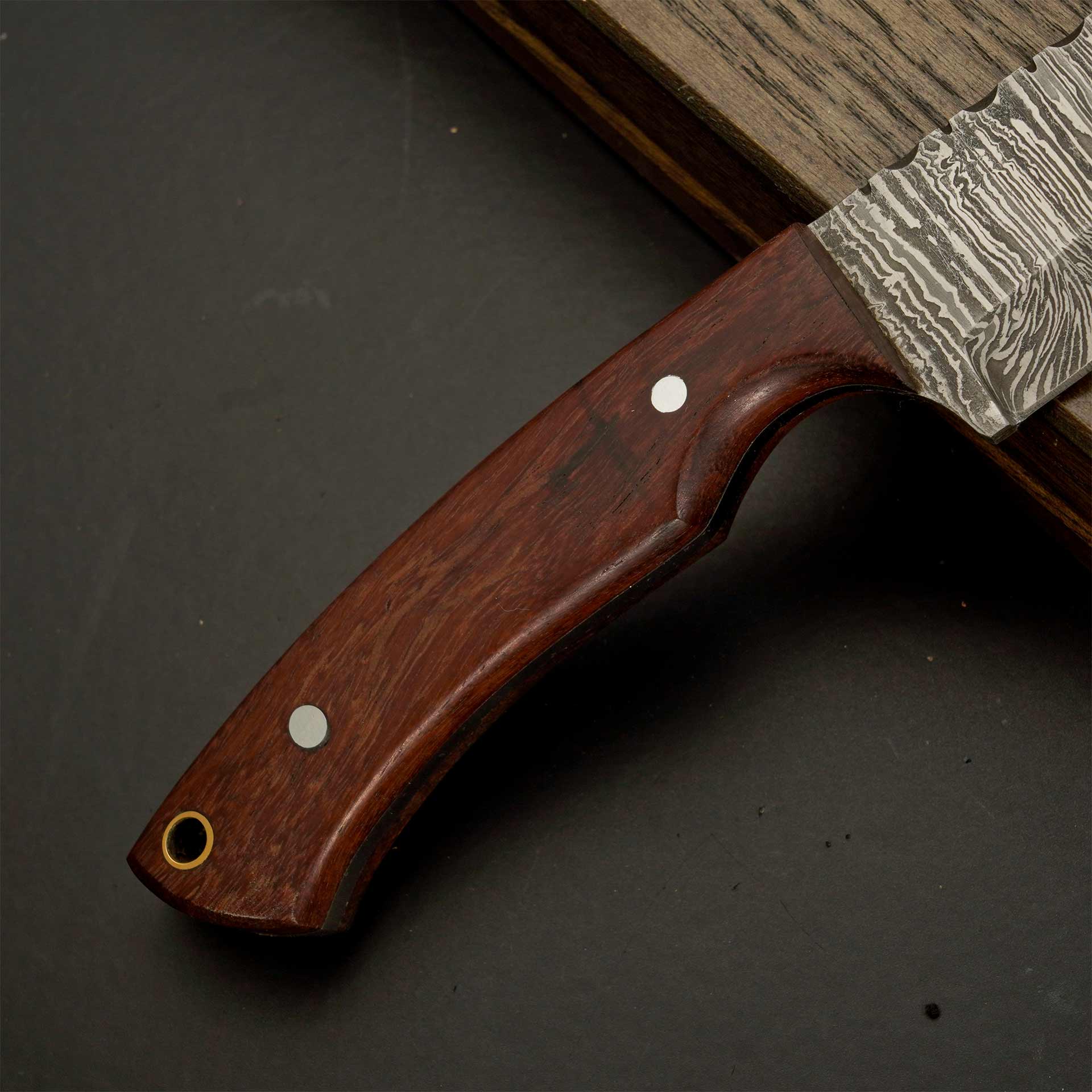 Exquisite Damascus Skinner | Rosewood Handle Knife