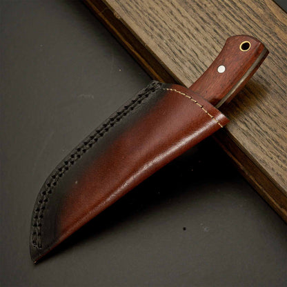 Exquisite Damascus Skinner | Rosewood Handle Knife
