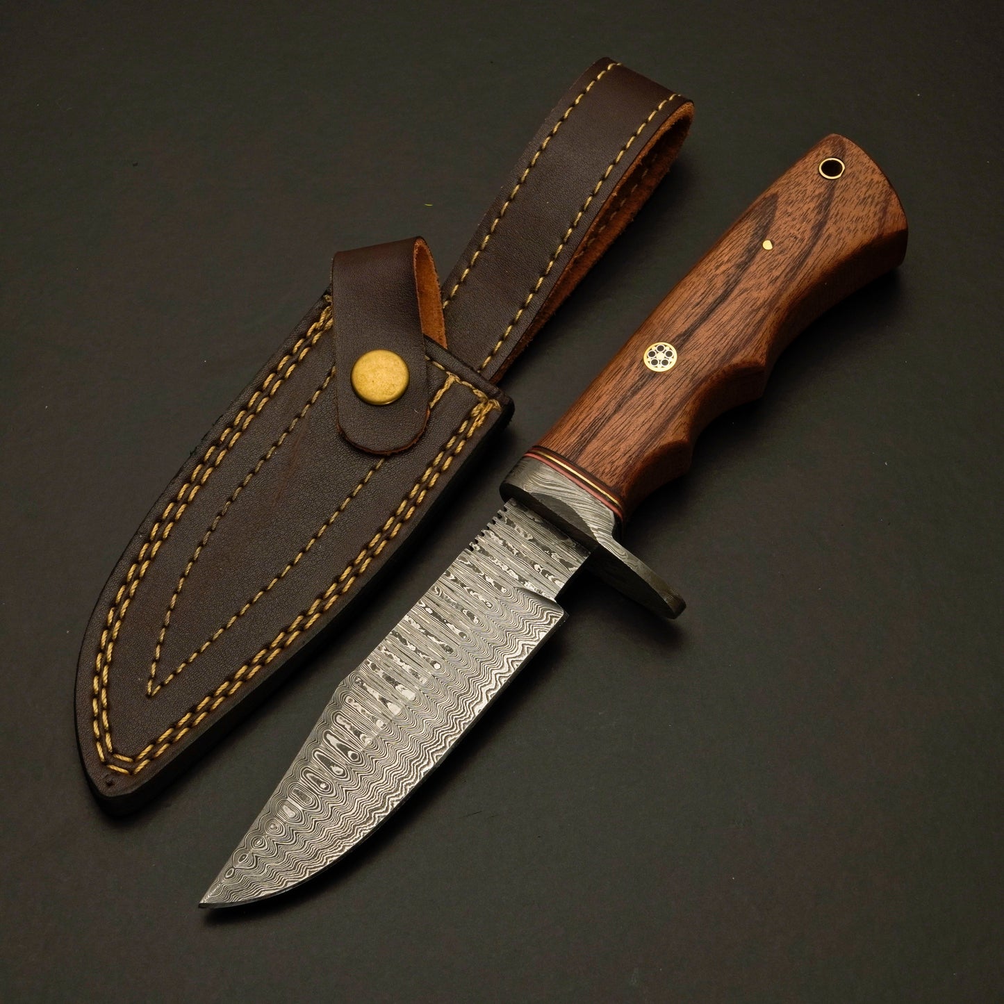 Hand-Forged Damascus Survival Knife with 4.5″ Fixed Blade Design - Wildland Blades