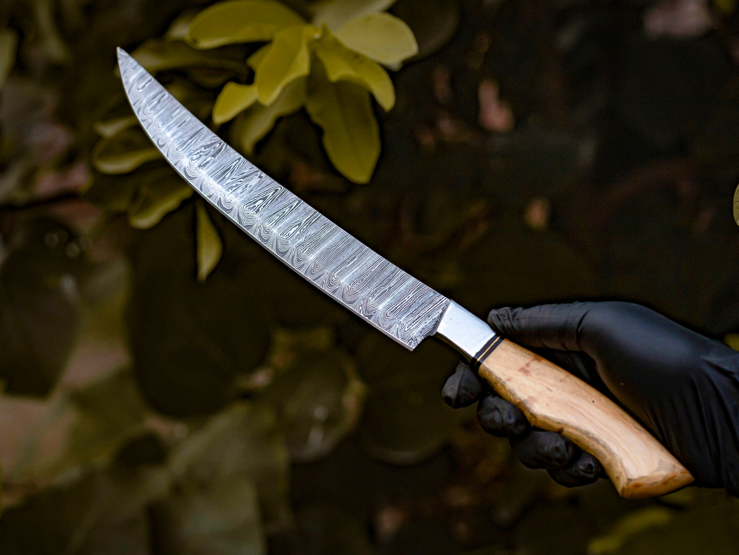 The Culinary Duo: Hand-Forged Damascus Chef's Knife & Precision Carving Blade - Wildland Blades