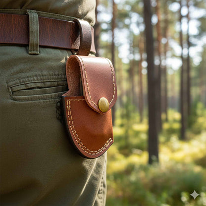 4.4"Damascus Steel Folding Pocket Knife with Rosewood Handle