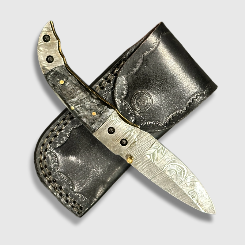 Wildland Blades Eclipse Damascus Steel Folding Pocket Knife - Wildland Blades