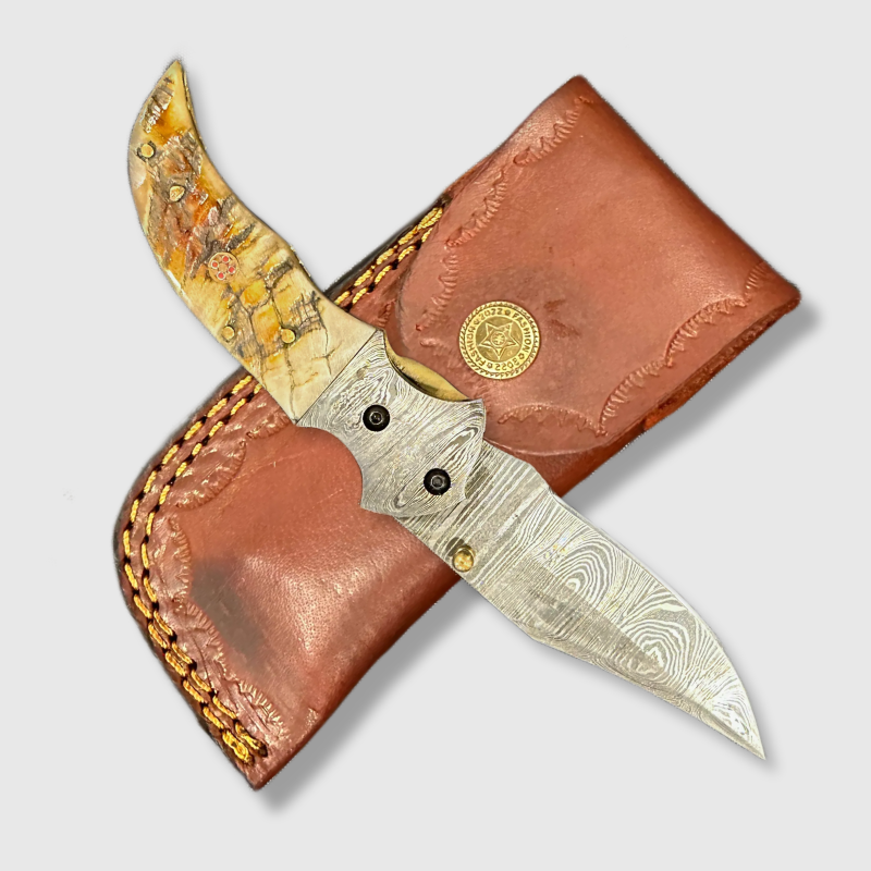 Wildland Blades Aurora Damascus Steel Folding Pocket Knife - Wildland Blades