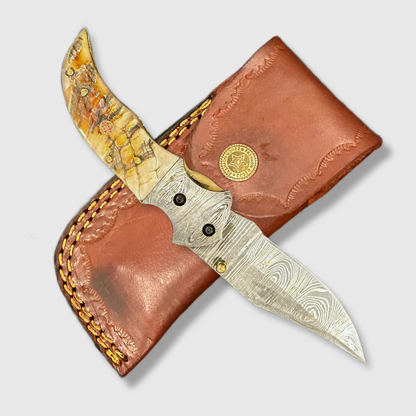 Wildland Blades Aurora Damascus Steel Folding Pocket Knife - Wildland Blades