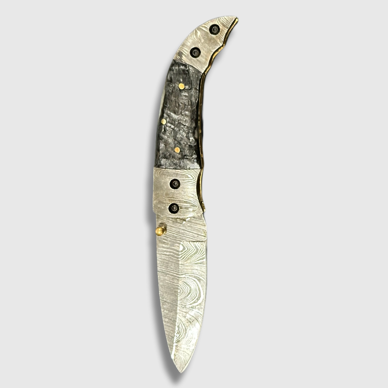 Wildland Blades Eclipse Damascus Steel Folding Pocket Knife - Wildland Blades