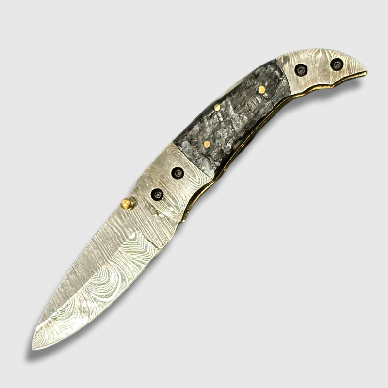 Wildland Blades Eclipse Damascus Steel Folding Pocket Knife - Wildland Blades