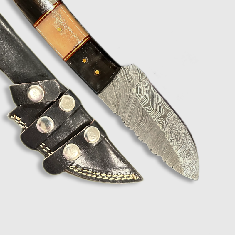 Desert Mirage Damascus Steel Utility Knife - Wildland Blades